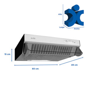 Campana Nueva Lazio Lineal 60 cm - Acero - Imagen 3