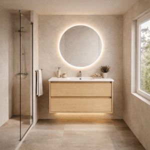 Mueble De Baño Golden Bath Lesslie Roble 80X50X46 Cm Inc. Lavatorio Empotrar - Imagen 1
