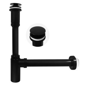 Trampa Minimalista Con Desagüe Push - Negro - Imagen 1