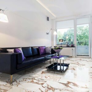Porcelanato Carrara Marrón Brillante - 60X120 cm - 1.44 m2 - Imagen 1