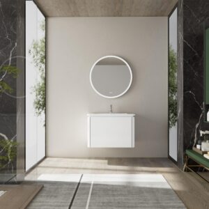 Mueble De Baño Golden Bath Sasa Blanco 60X42X46 Cm C/ Rebose Inc. Lavatorio Empotrar - Imagen 1