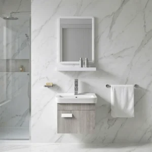 Mueble De Baño Golden Bath Libano Camel 40X43X36Cm Inc. Lavat Empotrar C/Rebose+Espejo+Repisa - Imagen 1