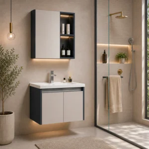 Mueble De Baño Golden Bath Mandiore 60X47X45 Cm Inc. Lavatorio Empotrar C/Rebose+Gabinete Esp - Imagen 1