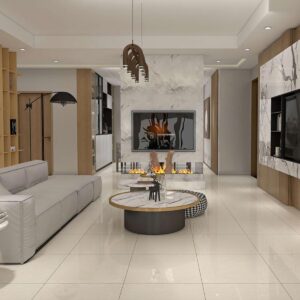 Porcelanato Marmolizado Marfil Pulido Nanométrico - 60x60 cm - 1.44 m2 - Imagen 1