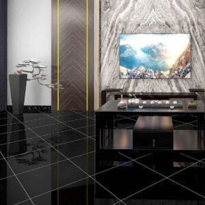 Porcelanato Unicolor Negro Liso Pulido Nanometrico - 60X60 cm - 1.44 m2 - Imagen 1