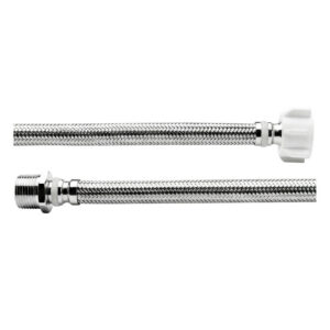 Tubo De Abasto Trebol Acero Inox. 1/2" X 7/8" 45Cm Taza - Imagen 1