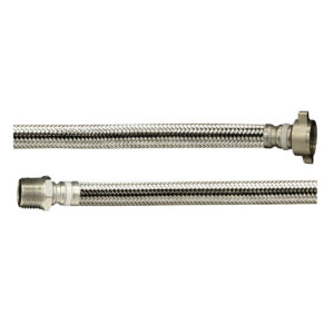 Tubo De Abasto Trebol Acero Inox. 1/2" X 1/2" 45Cm Lavat - Imagen 1