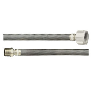 Tubo De Abasto Trebol Nylon Trenz.1/2" X 7/8" 45Cm Taza - Imagen 1