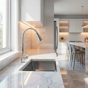 Llave Trebol Savona Para Lavadero Pico Flexible al Mueble - Cromado - Imagen 1
