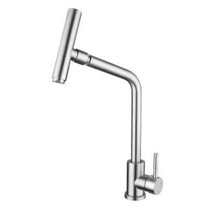 Monocomando Inox para Mueble con Aireador Giratorio - Imagen 1