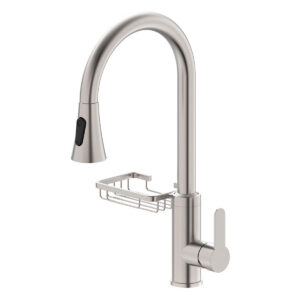 Monocomando Inox para Mueble con Pico Extraible - Incluye Canasta - Imagen 1