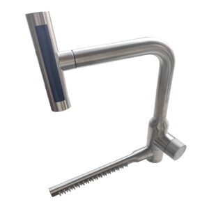 Monocomando Inox para Mueble con Pico Giratorio y Salida Cascada - Imagen 1