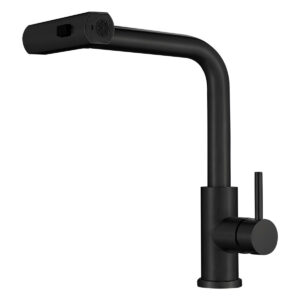 Monocomando Inox para Mueble Pico Extraible - Negro - Imagen 1