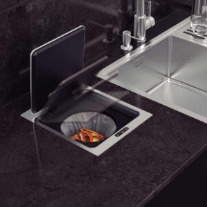 Basurero de mesa c/ sensor Next 5 L - A/Inox - 26.1 x 31.2 x 25 cm
