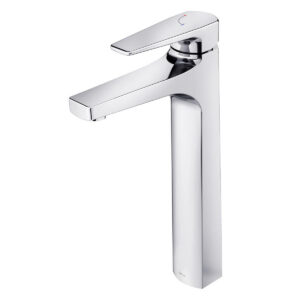 Monocomando Lift Para Lavatorio Pico Alto - Plateado - Imagen 1
