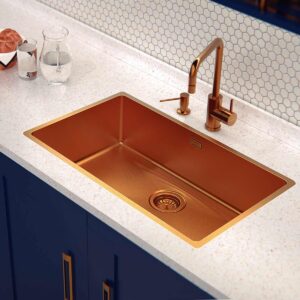 Dispensador de Jabón color oro c/recipiente plástico 500ml c/recubrimiento PVD - A/Inox - Imagen 1
