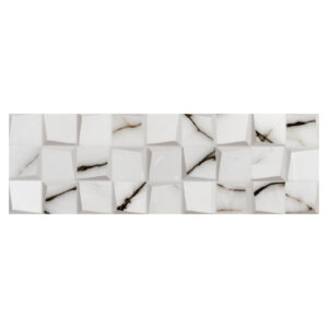 Mayolica Nency Onyx Grey Brillante Rlv. Rect. Dest. 30X90 Caja 1.08 m2 - Imagen 1