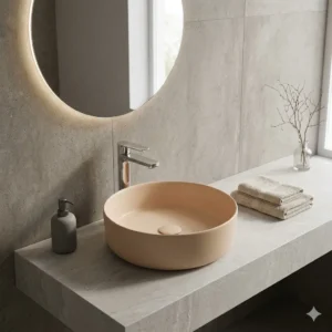 Bowl Riva Ariana Capuccino Mate - 35.5x35.5x11.5 (Inc. Desague push cerámico)
