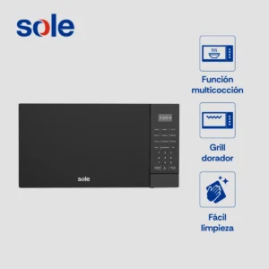 Microondas Sole Multif 3 En 1 21L Color Negro Solhom003 - Imagen 1