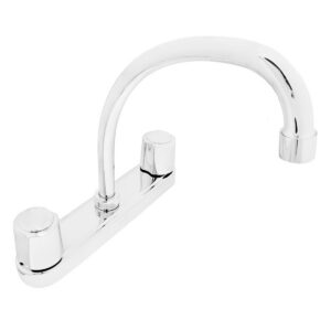 Mezcladora Vainsa Mares Egeo Cromo C/Pico 'L' Y Areador Simple Mueble P/Lavadero. Va7 - Imagen 1